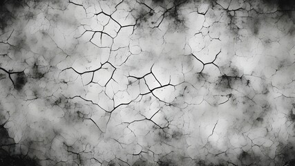 Wall Mural - Abstract damaged texture background in black and white grunge