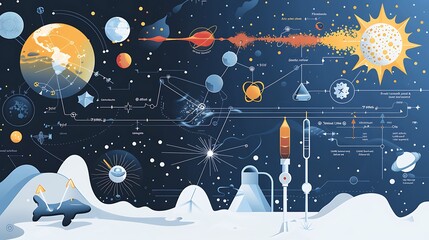 Canvas Print - infographic on the third law of thermodynamics detailing the concept of absolute zero and its implic