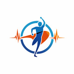 create a professional fitness logo vector art illu