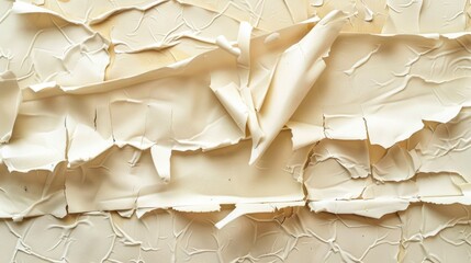 Masking Tape: Torn Adhesive Tape Element in Cream and Beige Collage Design