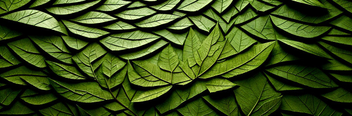 Poster - green leaves background 