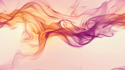 Aufkleber - Abstract smoke forming wavy lines on white background