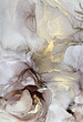 © Luvricon - Abstract pink marble with gold — fluid art background with golden potal, stone texture made with alcohol ink. Big pink with brown natural marble backdrop resembles gold watercolor or aquarelle.