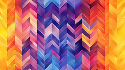 Wall Mural - Modern abstract background with vibrant chevron pattern