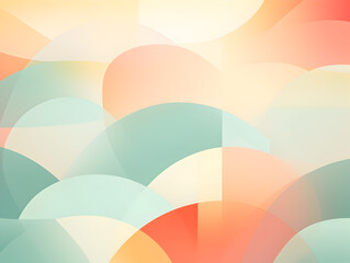 Wall Mural - Trendy abstract background with shapes in pastel colors