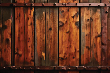 Wall Mural - Old brown wooden plank texture background. Rusty wood texture Background. Rusty wooden panels background or texture. Old grunge textured wooden background. Wood texture.