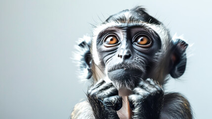 Sticker - Monkey - Intelligent primates with skilled hands and strong social behavior.