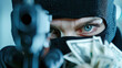 © Luluraschi - close-up of a bank robber during a heist