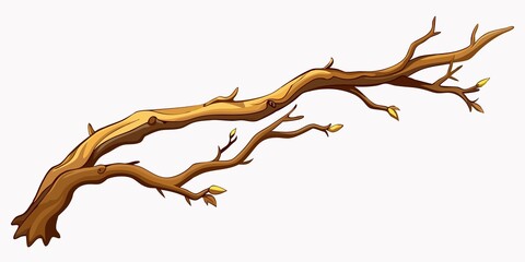 branch, white, background, tree, Sculptural tree branch isolated on white background, capturing the intricate details of nature.
