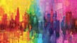 © marco - city skyline abstract illustration with beautiful and vivid colors