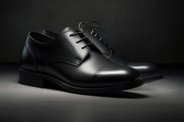 Wall Mural - Men black oxfords shoes