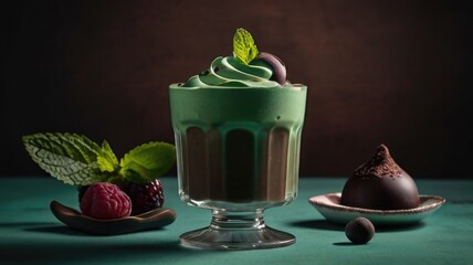 Wall Mural - mint chocolate mousse