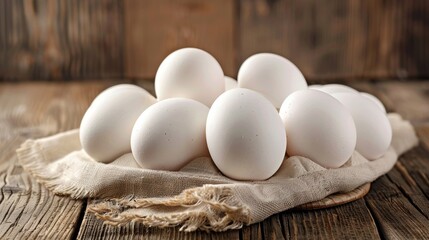 Poster - Eggs displayed on a wooden surface