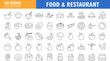 © ARIF MIFTAHUL ANWAR - Food and restaurant icon set. Containing meal, restaurant, dishes, fruits and more. Editable Stroke. Vector illustration