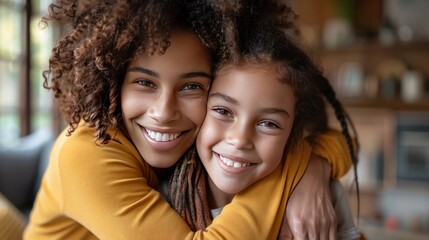 mother and daughter sharing a warm embrace