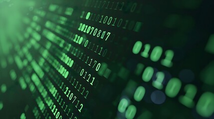A green screen with a bunch of numbers and letters. Concept of complexity and order, as the numbers and letters are arranged in a precise and organized manner. AI generated. A green screen with number