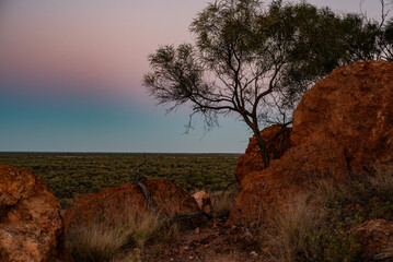 Poster - Sunset over Baldy Knob, Quilpie, Queensland