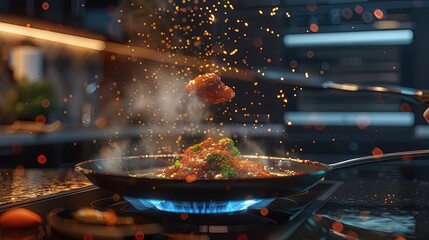 cooking in a skillet