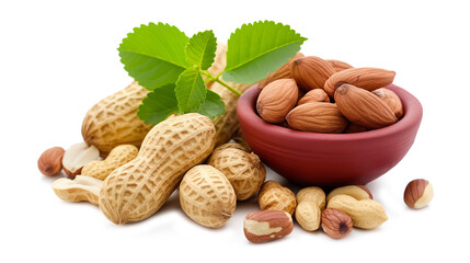 Wall Mural - Peanut food healthy eaten isolated on a transparent background