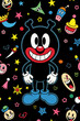 © mirpanjayadi17 - Funny Cartoon Wallpaper Art On  Black Background