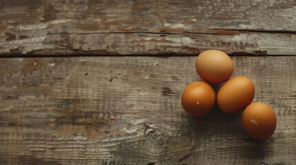 Sticker - Eggs on a wooden surface