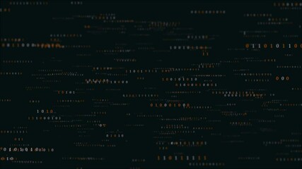 Wall Mural - digital data high-speed internet, future technology matrix style binary code. numbers rain. binary s