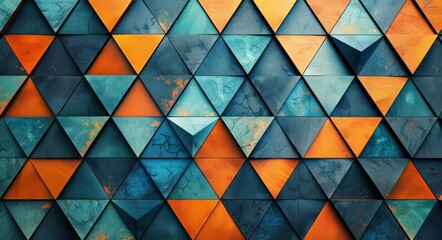 Wall Mural - Colorful Geometric Pattern With Overlapping