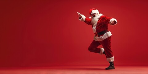 Wall Mural - Santa Claus dancing