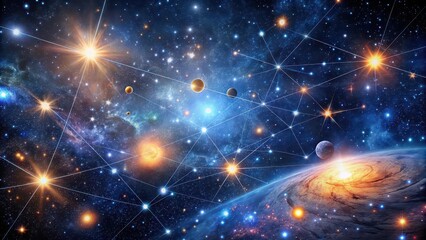 Wall Mural - a captivating image of the universe with stars, constellations, and galaxies, cosmos, space, astrono