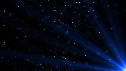 Wall Mural - cyberspace lighting sparkling holiday particles flow, technology digital connection background. cybe