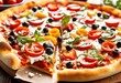 © Yaroslava - delicious gourmet pizza topped creamy goat culinary artistry every bite, cheese, toppings, flavorsome, baked, crust, tasty, ingredients, fresh, meal, dinner,