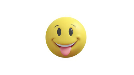 Cute smiley face with heart eyes 3D emoji. Emoticon in love isolated on transparent background. 3D Rendering