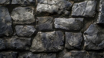 Canvas Print - Ancient Stone Wall Background with Copy Space