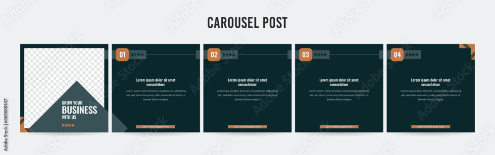 Editable Instagram Carousel Post Layout Set, Social Media Marketing ...
