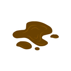 mud puddle vector illustration