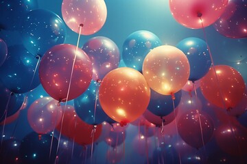 Wall Mural - colorful balloons background