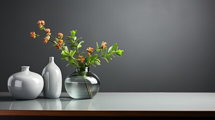 Sticker - vase with flowers