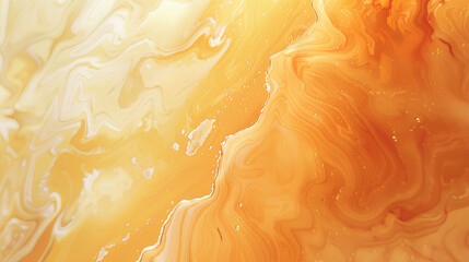Wall Mural - Abstract liquid gradient background in warm tones with subtle grainy texture