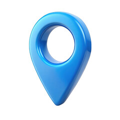 Wall Mural - blue location icon 3d isolated on transparent background