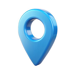 Wall Mural - blue location icon 3d isolated on transparent background