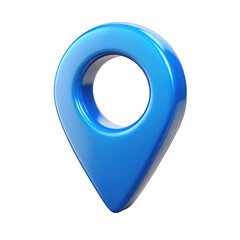Wall Mural - blue location icon 3d isolated on transparent background