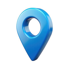 Wall Mural - blue location icon 3d isolated on transparent background