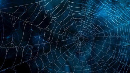 Wall Mural - Spider neet web background illustration generated by ai