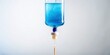 © Sujid - IV bag filled with blue fluid against white background, IV, bag, blue, fluid, isolated, photorealistic, medical