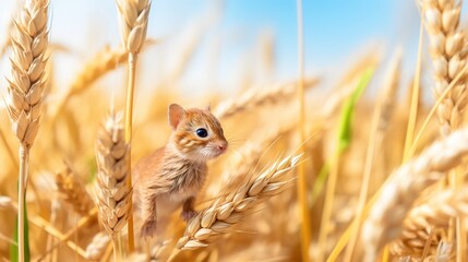 Wall Mural - squirrel in the field