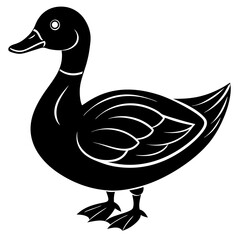 Beautiful duck silhouette vector illustration.