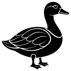 Beautiful duck silhouette vector illustration.