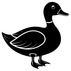 Beautiful duck silhouette vector illustration.