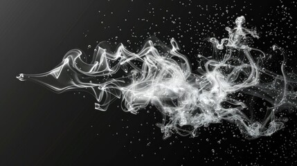 Wall Mural - realistic water spray effect from an atomizer, captured with a transparent background