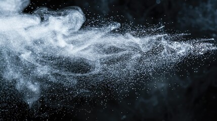 Wall Mural - realistic water spray effect from an atomizer, captured with a transparent background